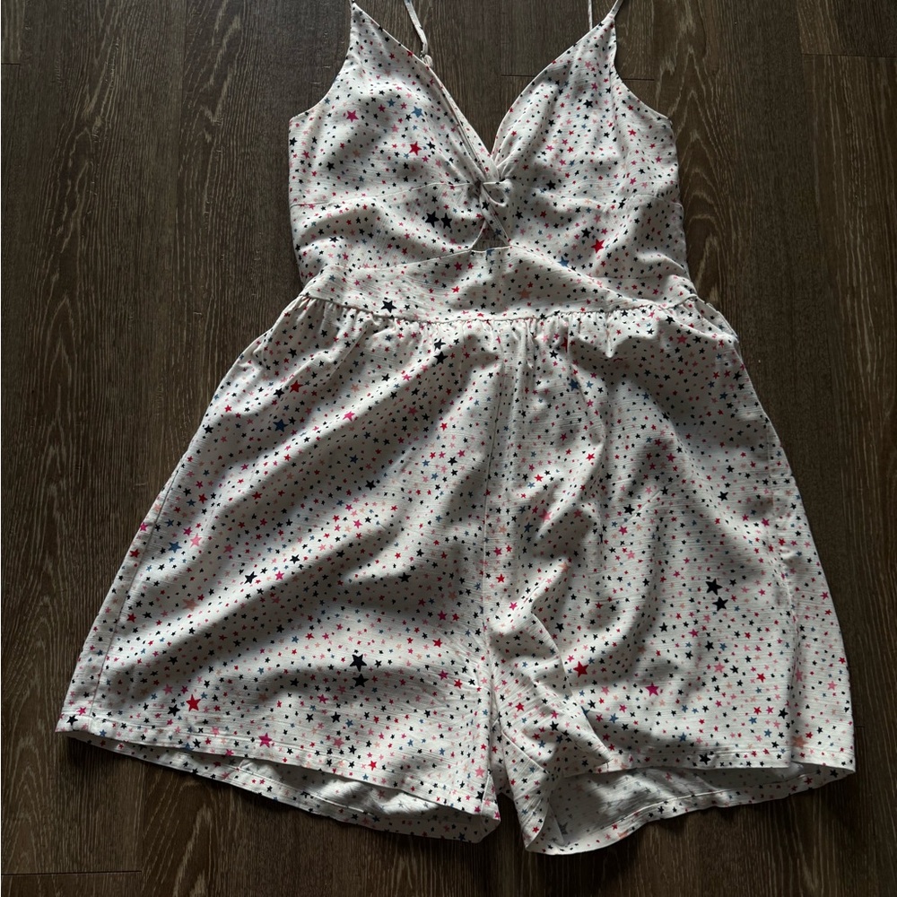 LOFT Multicolor Star Print Romper - Picture 3 of 4